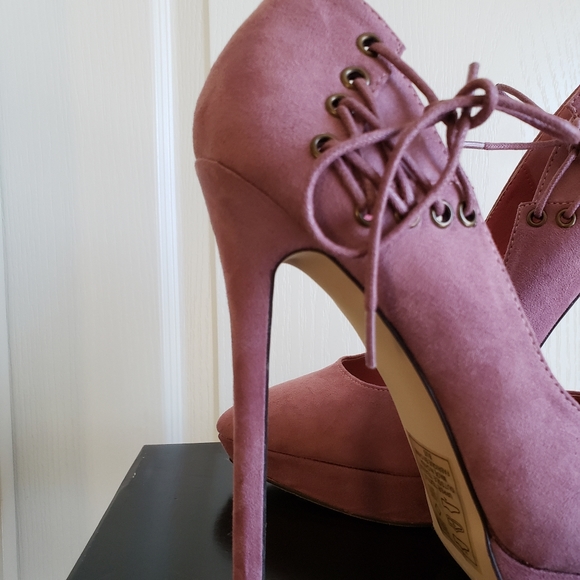 Brand New Izabella Rue Rosy Faux Suede lace heel - Picture 11 of 16